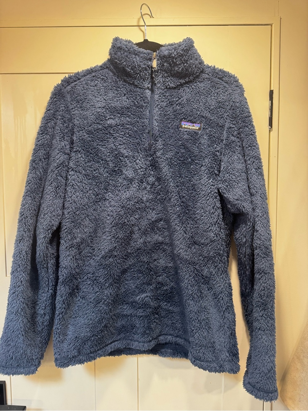 Patagonia Navy Plush Quarter-Zip Turtleneck Pullover